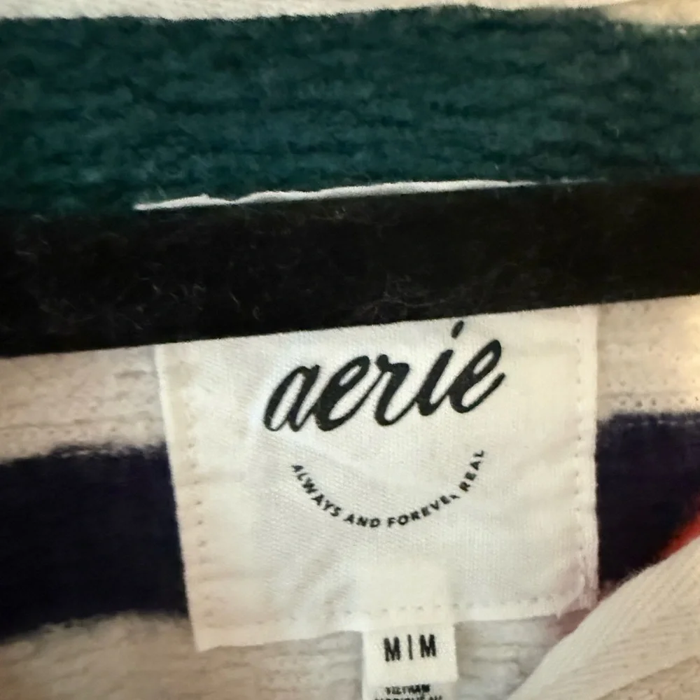 Aerie Women's Colorful Striped Half-Zip Hoodie - Picture 3 of 3